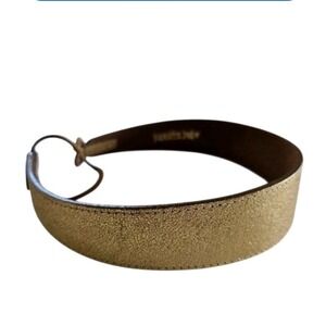 JENNIFER BEHR Gold Leather Maximalist Bohemian Chic Romantic Poetcore Headband